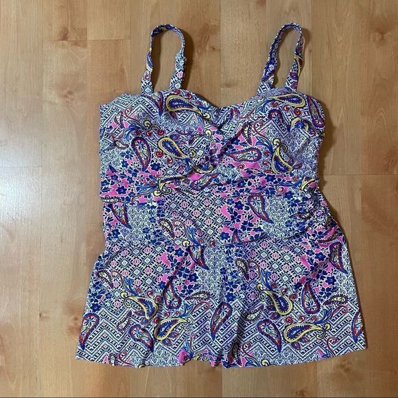 Swimsuits for All Paisley Swim Dress - Picture 1 of 6